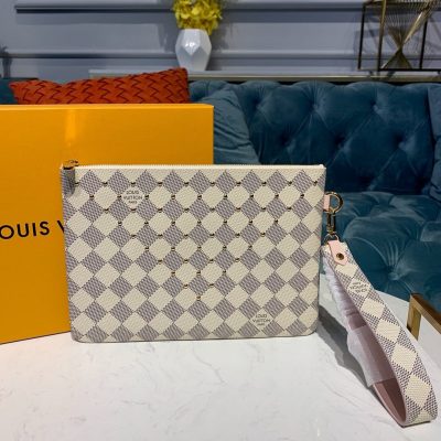 Alternative view of Replica Louis Vuitton Damier Azur Canvas Zipped Pochette N67500