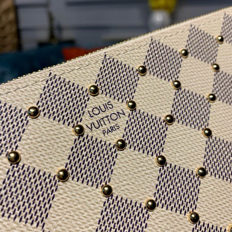 Replica Louis Vuitton Damier Azur Canvas Zipped Pochette N67500 - Image 5
