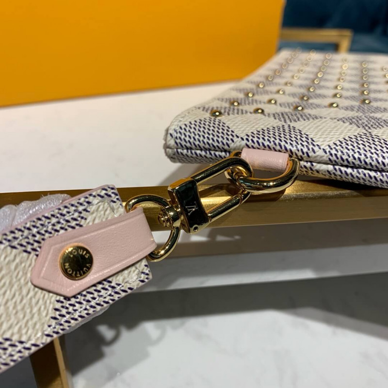 Replica Louis Vuitton Damier Azur Canvas Zipped Pochette N67500 - Image 6