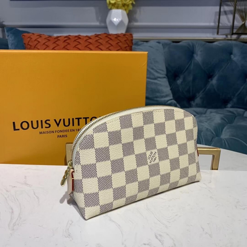 Replica Louis Vuitton Damier Azur Cosmetic Pouch N60024 - Image 3
