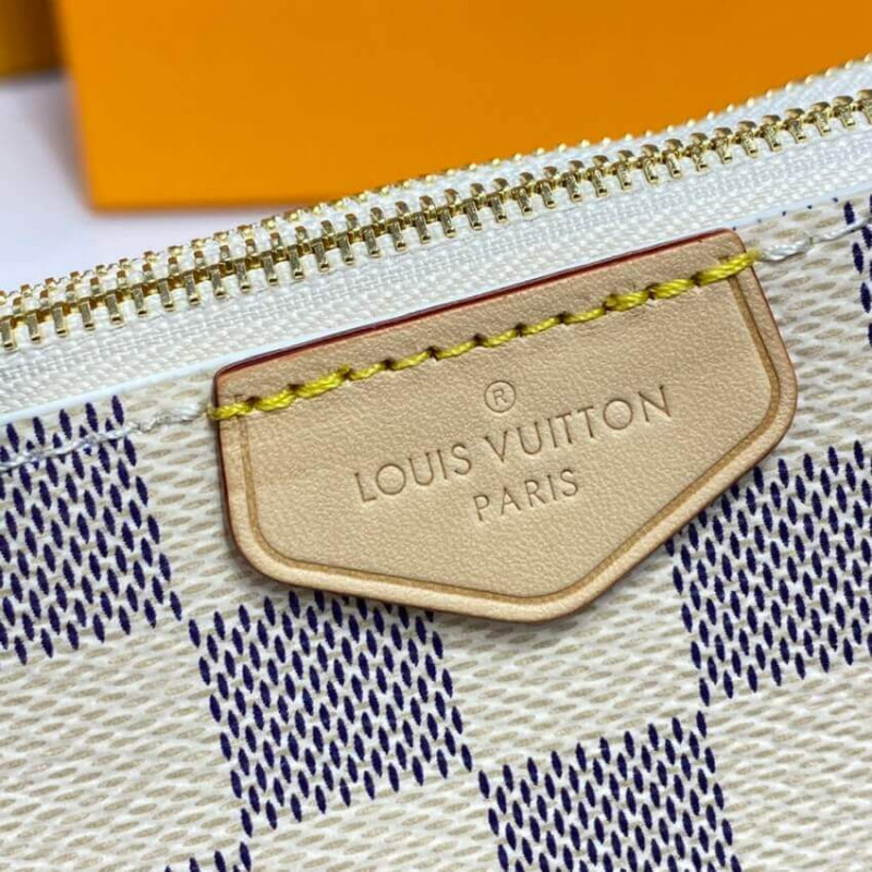 Replica Louis Vuitton Damier Azur Double Zip Pochette N60460 - Image 8