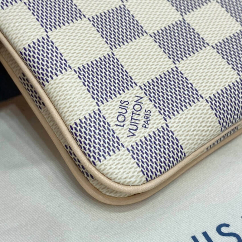 Replica Louis Vuitton Damier Azur Double Zip Pochette N60460 - Image 9