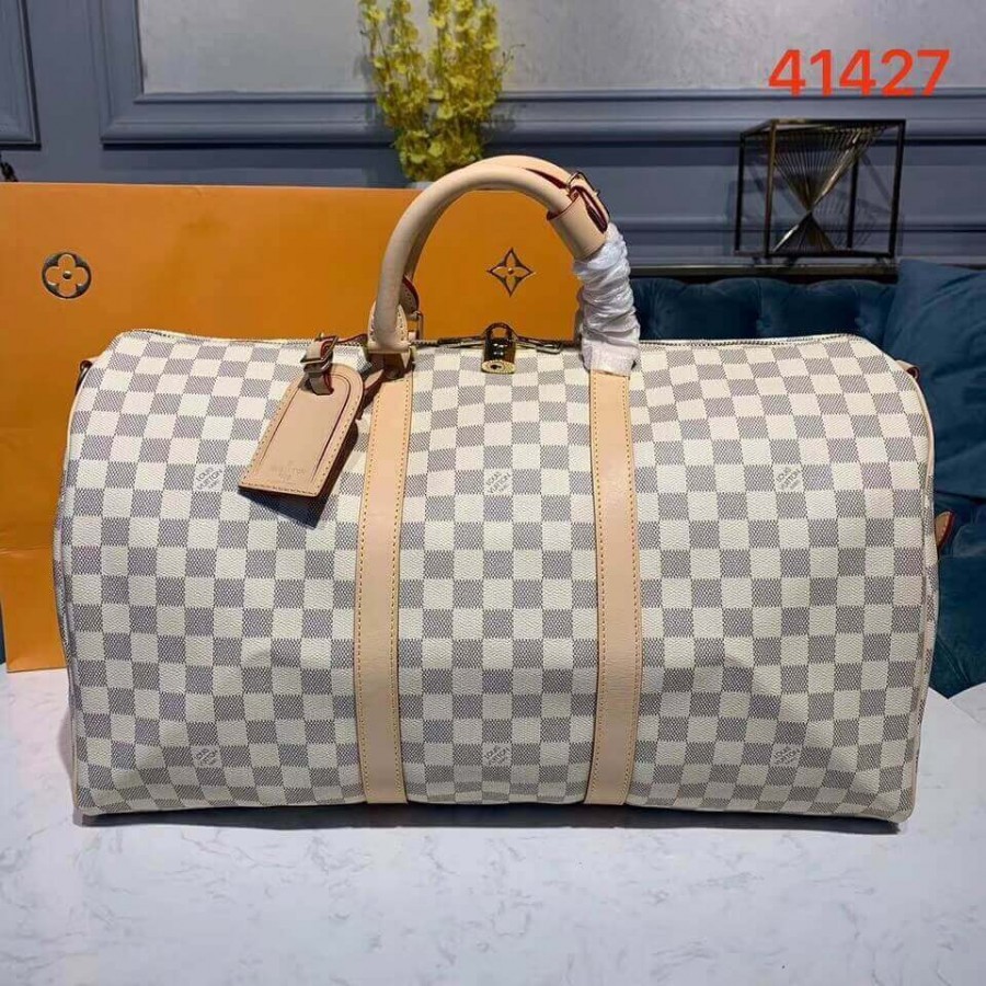 Replica Louis Vuitton Damier Azur Keepall Bandouliere 50 N41427 - Image 2