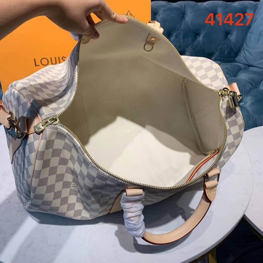 Replica Louis Vuitton Damier Azur Keepall Bandouliere 50 N41427 - Image 11