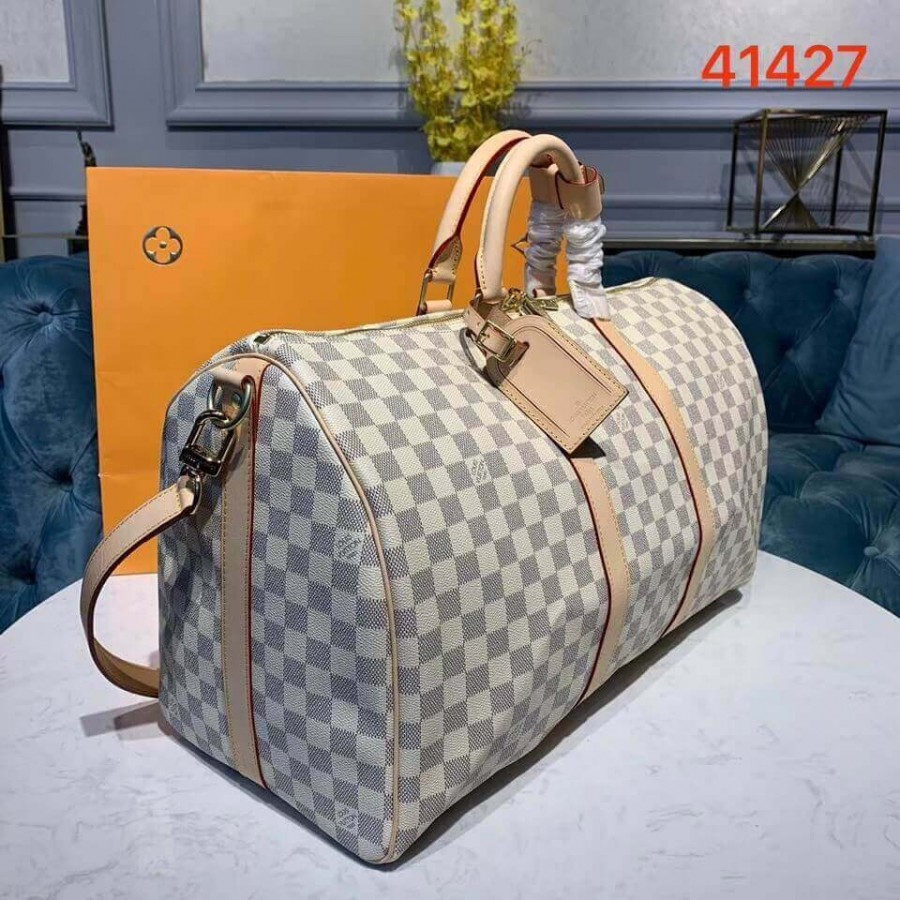 Replica Louis Vuitton Damier Azur Keepall Bandouliere 50 N41427 - Image 3