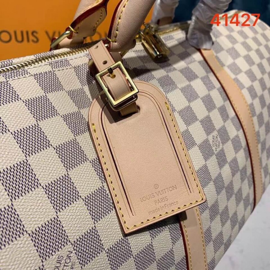 Replica Louis Vuitton Damier Azur Keepall Bandouliere 50 N41427 - Image 6