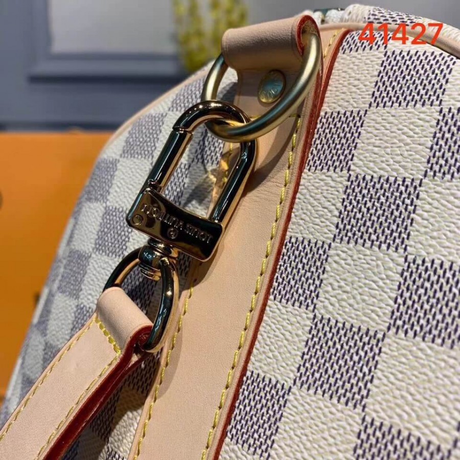 Replica Louis Vuitton Damier Azur Keepall Bandouliere 50 N41427 - Image 9