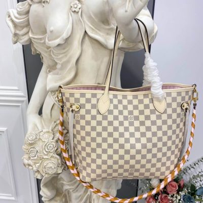 Alternative view of Replica Louis Vuitton Damier Azur Neverfull Mm N45295 Pink
