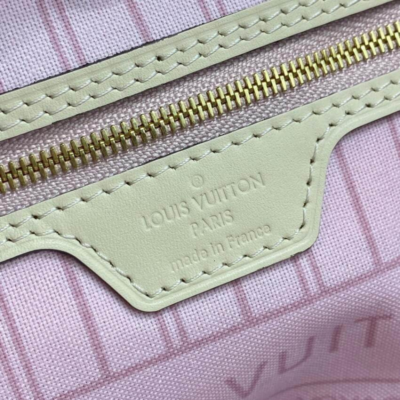 Replica Louis Vuitton Damier Azur Neverfull Mm N45295 Pink - Image 13