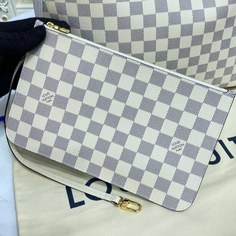 Replica Louis Vuitton Damier Azur Neverfull Mm N45295 Pink - Image 8