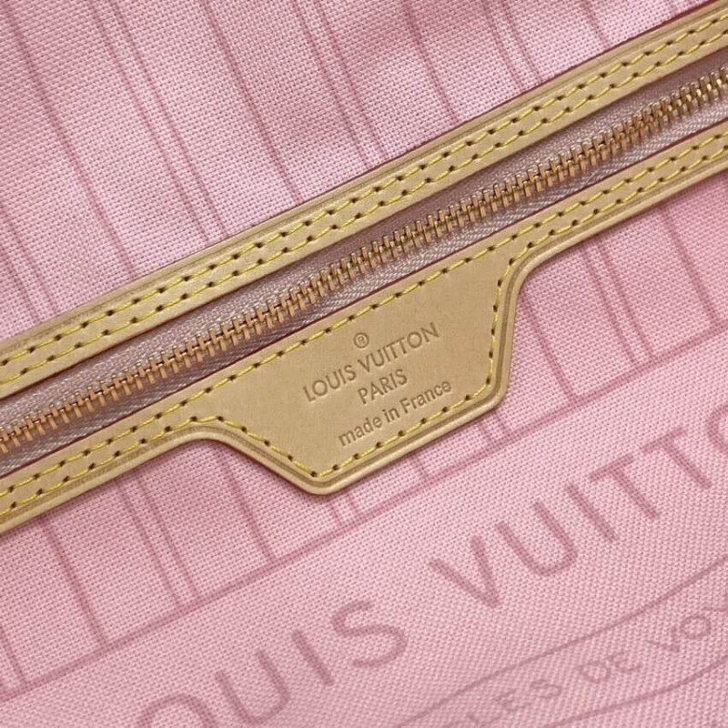 Replica Louis Vuitton Damier Azur Neverfull Pm N41362 Pink - Image 11