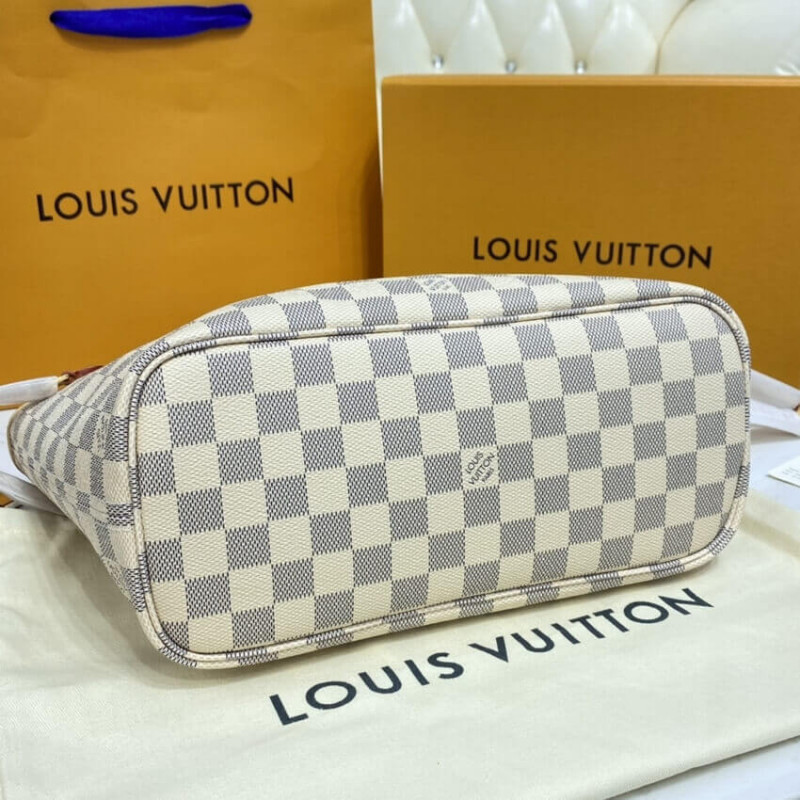 Replica Louis Vuitton Damier Azur Neverfull Pm N41362 Pink - Image 5