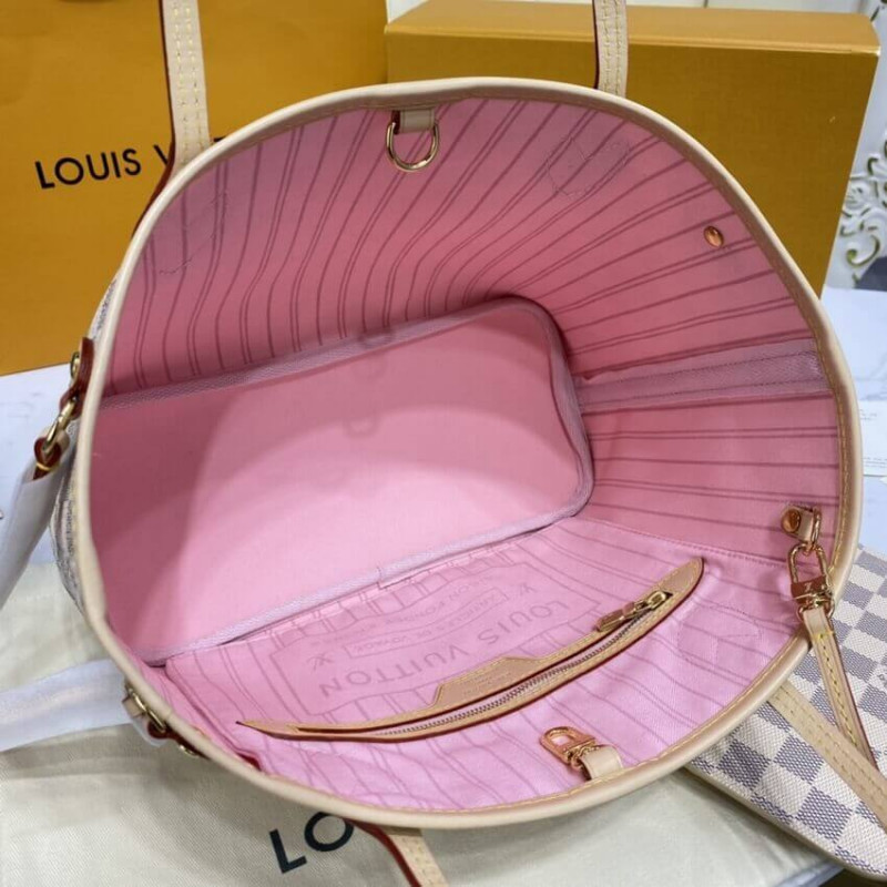 Replica Louis Vuitton Damier Azur Neverfull Pm N41362 Pink - Image 10