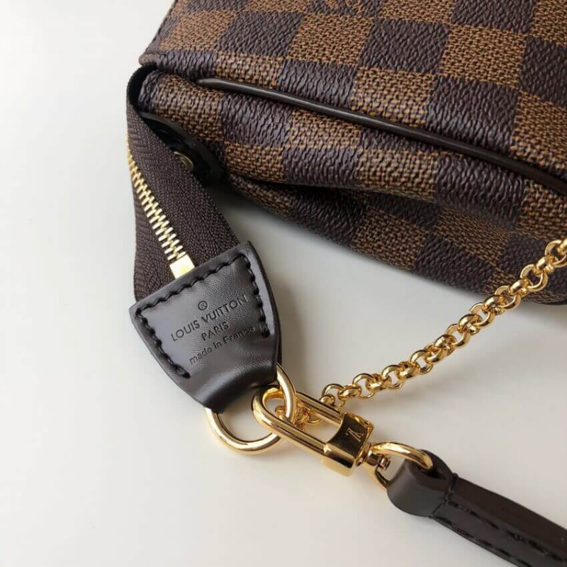 Replica Louis Vuitton Damier Ebene Canvas Eva Clutch N55213 - Image 11