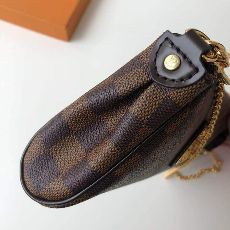 Replica Louis Vuitton Damier Ebene Canvas Eva Clutch N55213 - Image 10