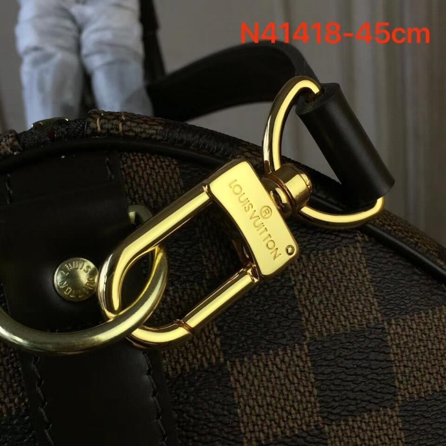 Replica Louis Vuitton Damier Ebene Canvas Keepall Bandouliere 45 N41428 - Image 5