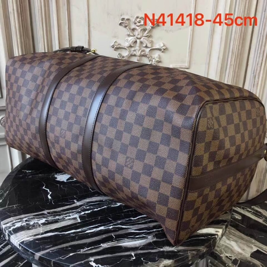 Replica Louis Vuitton Damier Ebene Canvas Keepall Bandouliere 45 N41428 - Image 8