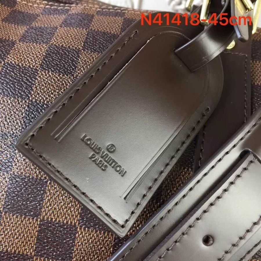 Replica Louis Vuitton Damier Ebene Canvas Keepall Bandouliere 45 N41428 - Image 9
