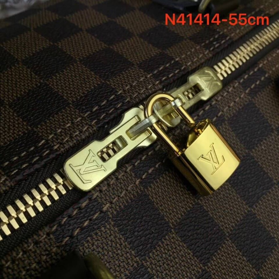 Replica Louis Vuitton Damier Ebene Canvas Keepall Bandouliere 55 N41414 - Image 5