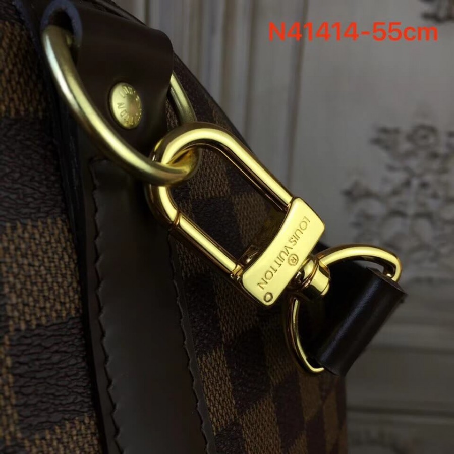 Replica Louis Vuitton Damier Ebene Canvas Keepall Bandouliere 55 N41414 - Image 7