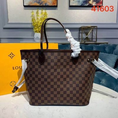 Alternative view of Replica Louis Vuitton Damier Ebene Canvas Neverfull Mm N41603 Pink