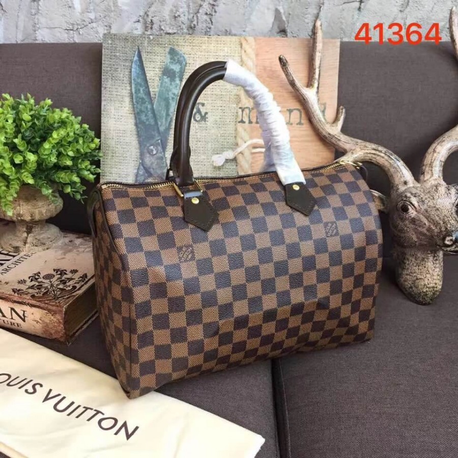 Replica Louis Vuitton Damier Ebene Canvas Speedy 30 N41364 - Image 2