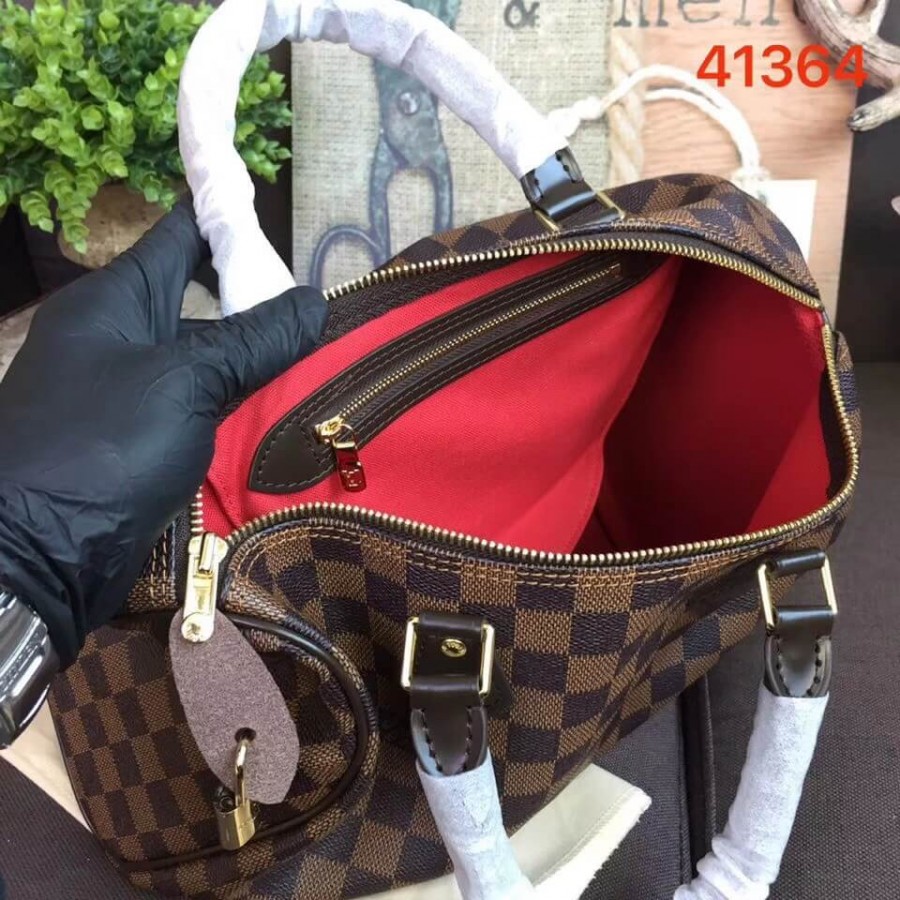 Replica Louis Vuitton Damier Ebene Canvas Speedy 30 N41364 - Image 14