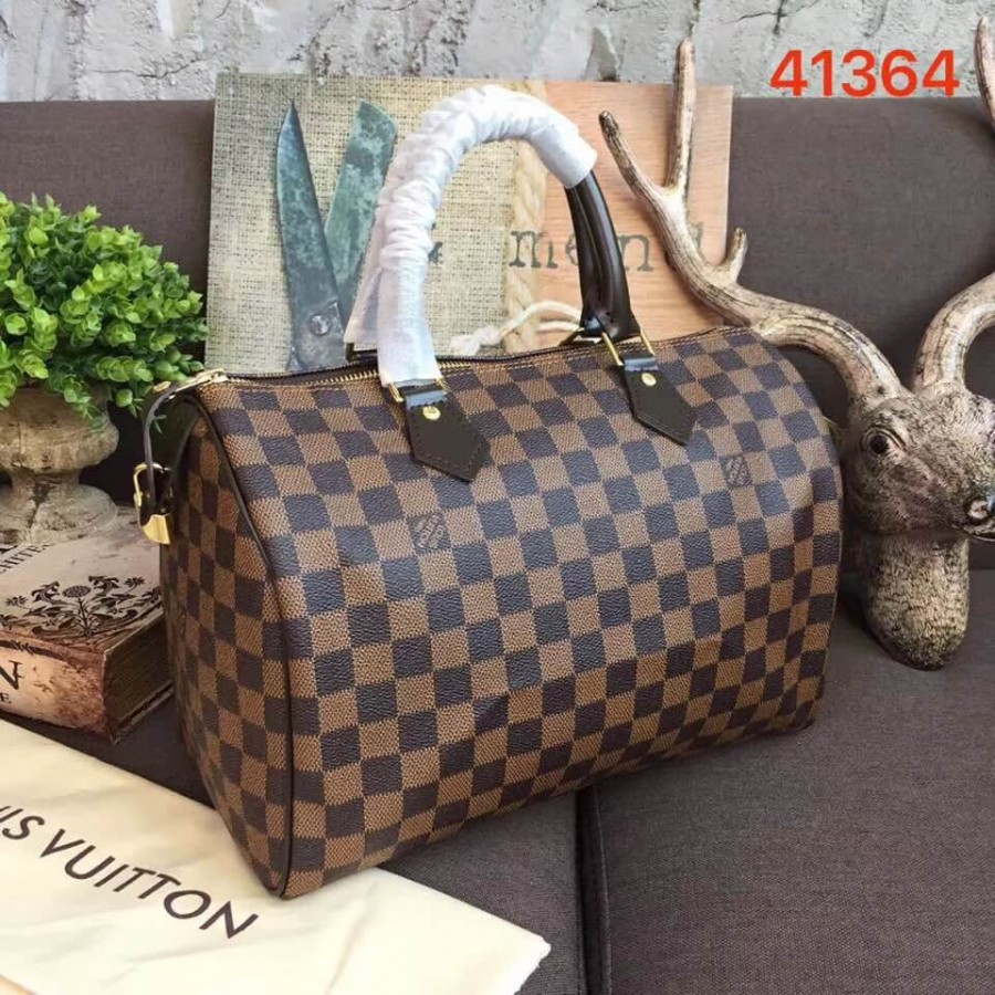 Replica Louis Vuitton Damier Ebene Canvas Speedy 30 N41364 - Image 6