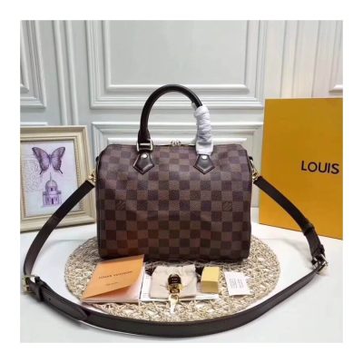 Alternative view of Replica Louis Vuitton Damier Ebene Canvas Speedy Bandouliere 25 N41368