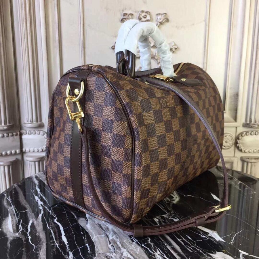 Replica Louis Vuitton Damier Ebene Canvas Speedy Bandouliere 35 N41366 - Image 3