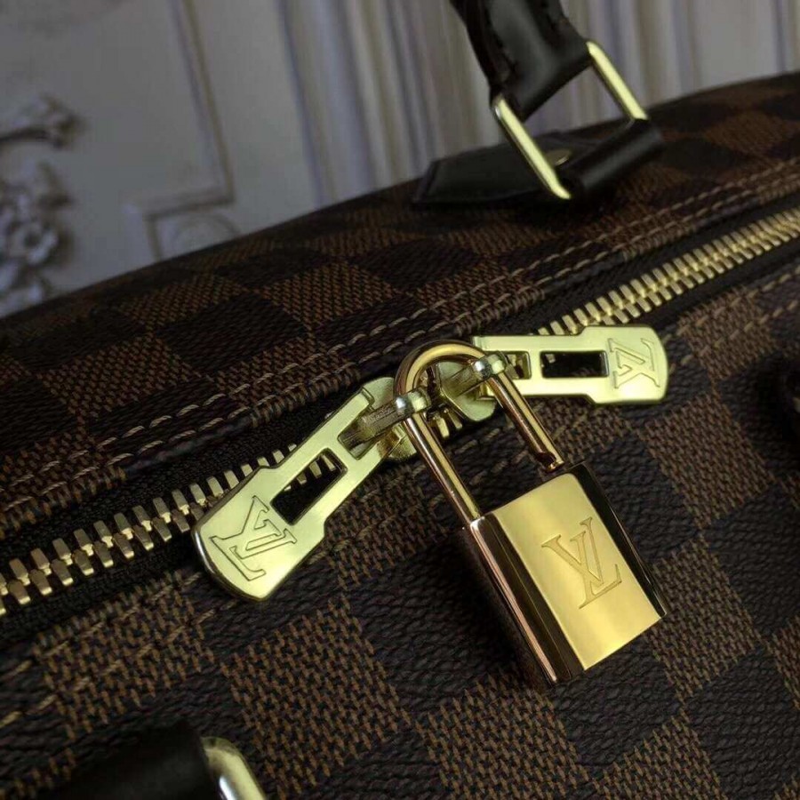 Replica Louis Vuitton Damier Ebene Canvas Speedy Bandouliere 35 N41366 - Image 5