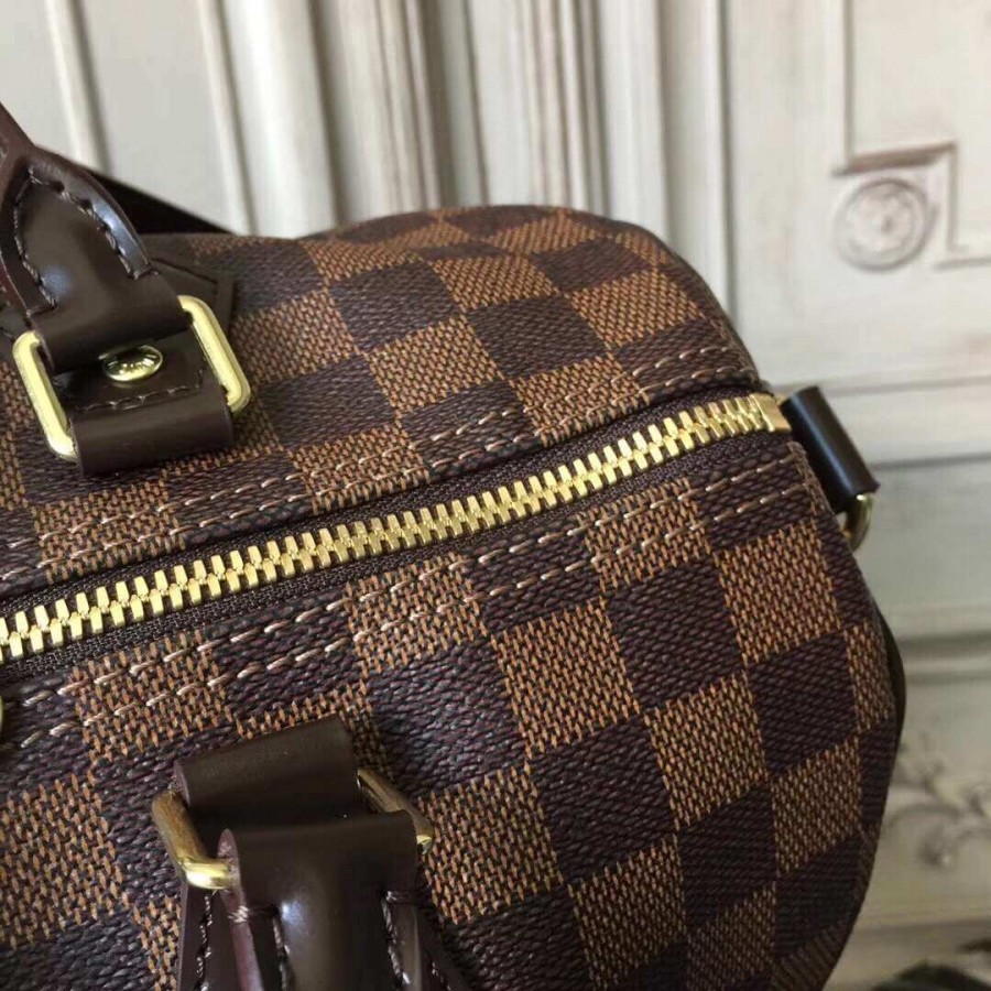 Replica Louis Vuitton Damier Ebene Canvas Speedy Bandouliere 35 N41366 - Image 6