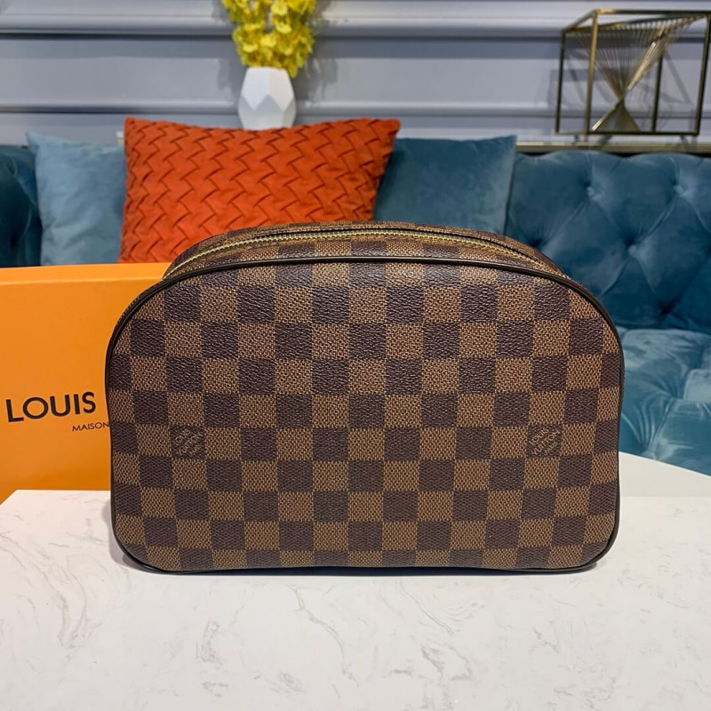 Replica Louis Vuitton Damier Ebene Canvas Toiletry Bag 25 N47624 - Image 5