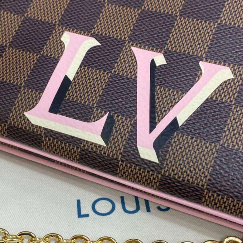 Replica Louis Vuitton Damier Ebene Double Zip Pochette N60254 - Image 9