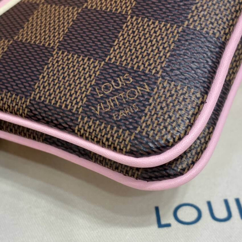 Replica Louis Vuitton Damier Ebene Double Zip Pochette N60254 - Image 10