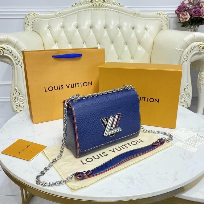 Replica Louis Vuitton Epi Leather Twist Mm M50282 Navy Blue/Red - Image 4