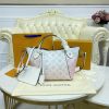 Best Replicas Bags - Louis Vuitton Hina PM Gradient Pink Mahina Leather M57858 Top Quality Louis Vuitton LV Replica Bags On Sales