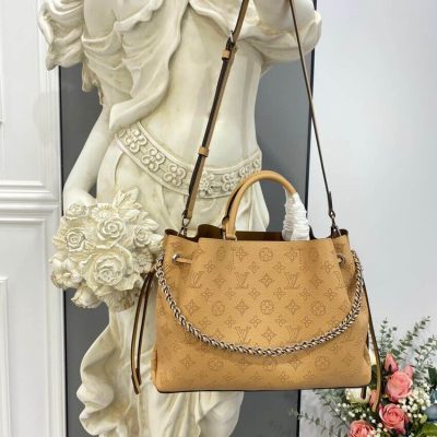 Alternative view of Replica Louis Vuitton Mahina Calf Leather Bella Tote M59655 Arizona Brown