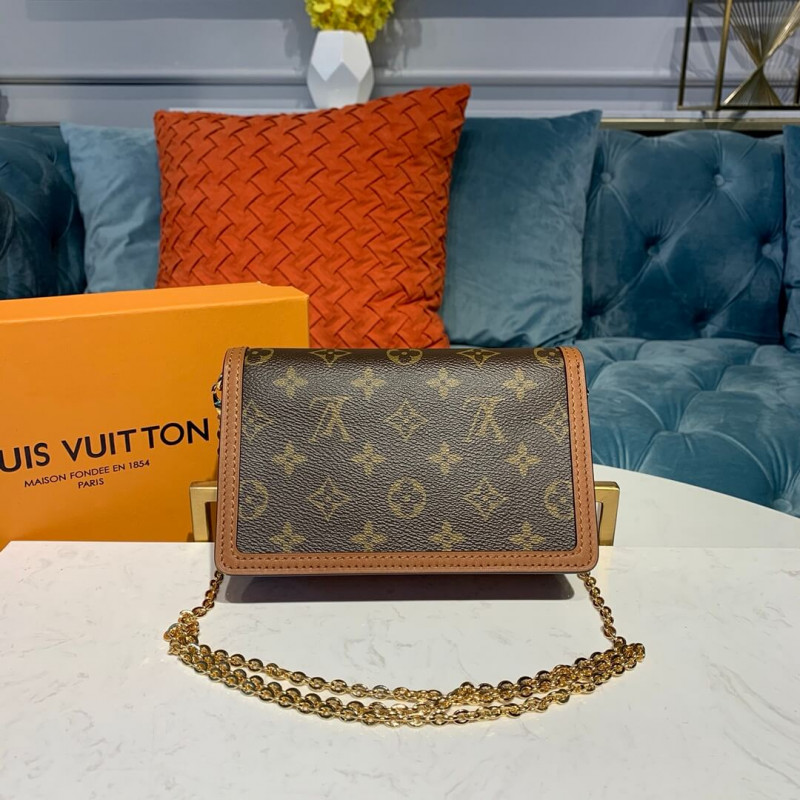 Replica Louis Vuitton Monogram Canvas Dauphine Chain Wallet M68746 - Image 4