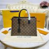 Best Replicas Bags - Louis Vuitton Monogram Canvas Flower Tote M43550 Black Top Quality Louis Vuitton LV Replica Bags On Sales