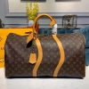Best Replicas Bags - Louis Vuitton Monogram Canvas Keepall Bandouliere 50 M44474 Top Quality Louis Vuitton LV Replica Bags On Sales