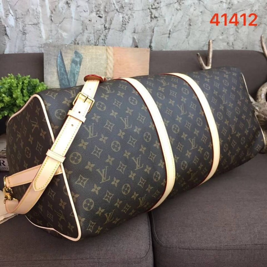 Replica Louis Vuitton Monogram Canvas Keepall Bandouliere 60 M41412 - Image 4