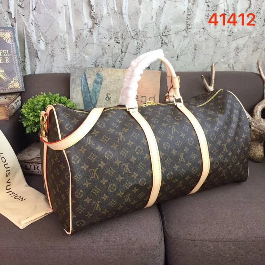 Replica Louis Vuitton Monogram Canvas Keepall Bandouliere 60 M41412 - Image 5
