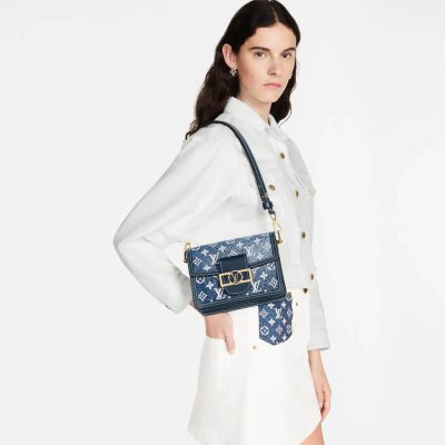 Alternative view of Replica Louis Vuitton Monogram Denim Mini Dauphine M59716