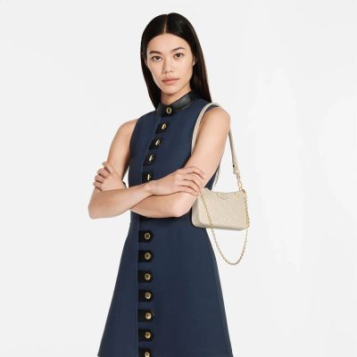 Alternative view of Replica Louis Vuitton Monogram Empreinte Easy Pouch On Strap M81066 Creme Aaa