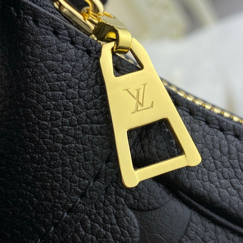 Replica Louis Vuitton Monogram Empreinte Leather Bagatelle M46002 Black - Image 8