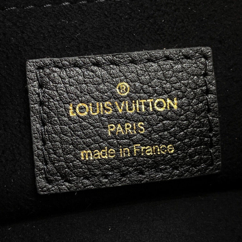 Replica Louis Vuitton Monogram Empreinte Leather Bagatelle M46002 Black - Image 10