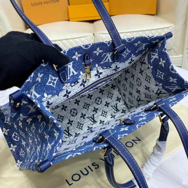 Replica Louis Vuitton Monogram Jacquard Denim Onthego Gm M59608 - Image 13