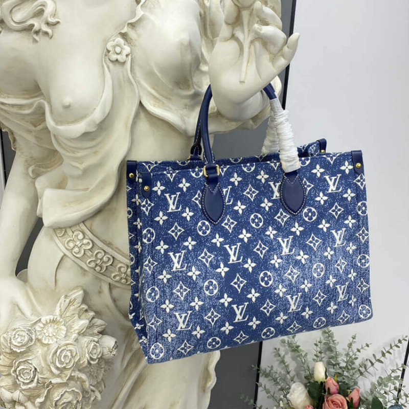 Replica Louis Vuitton Monogram Jacquard Denim Onthego Gm M59608 - Image 3