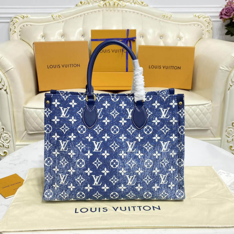 Replica Louis Vuitton Monogram Jacquard Denim Onthego Gm M59608 - Image 4